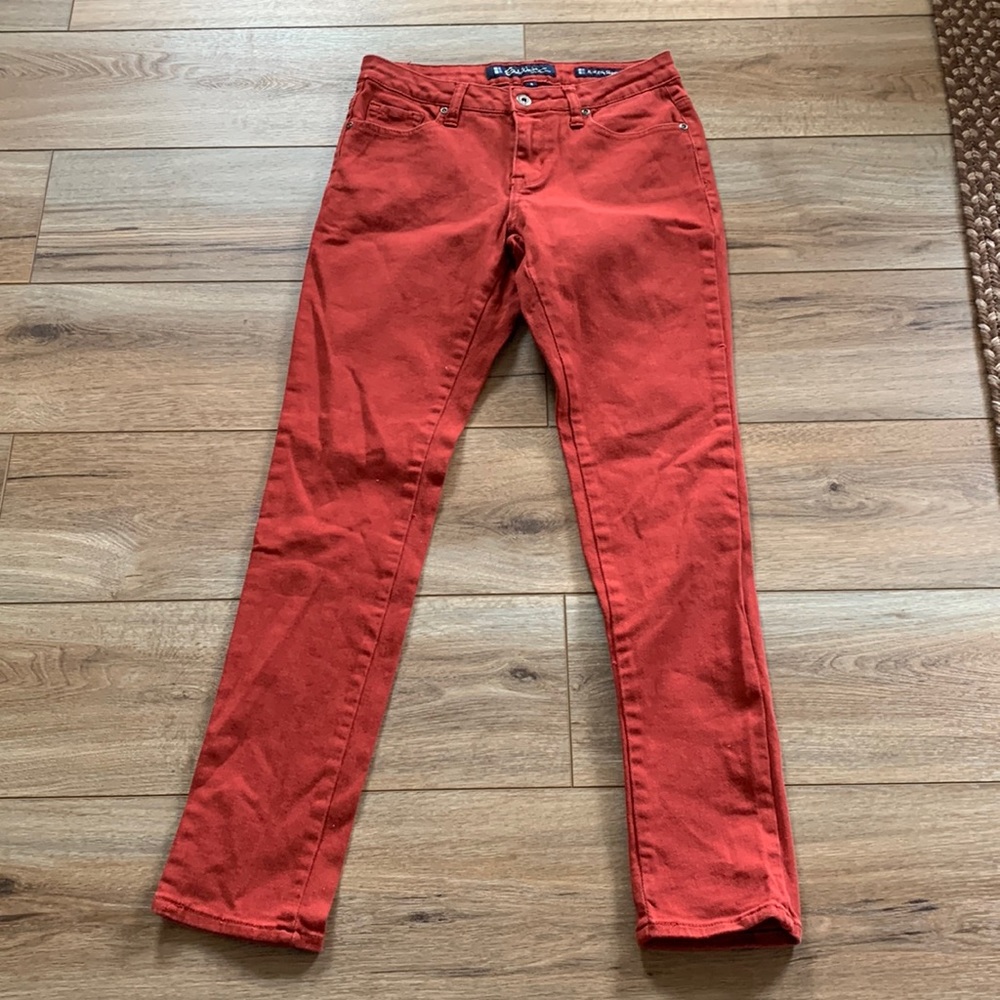 5/$25 Salt Works Burnt Orange Rust sz 4 mid rise skinny jeans